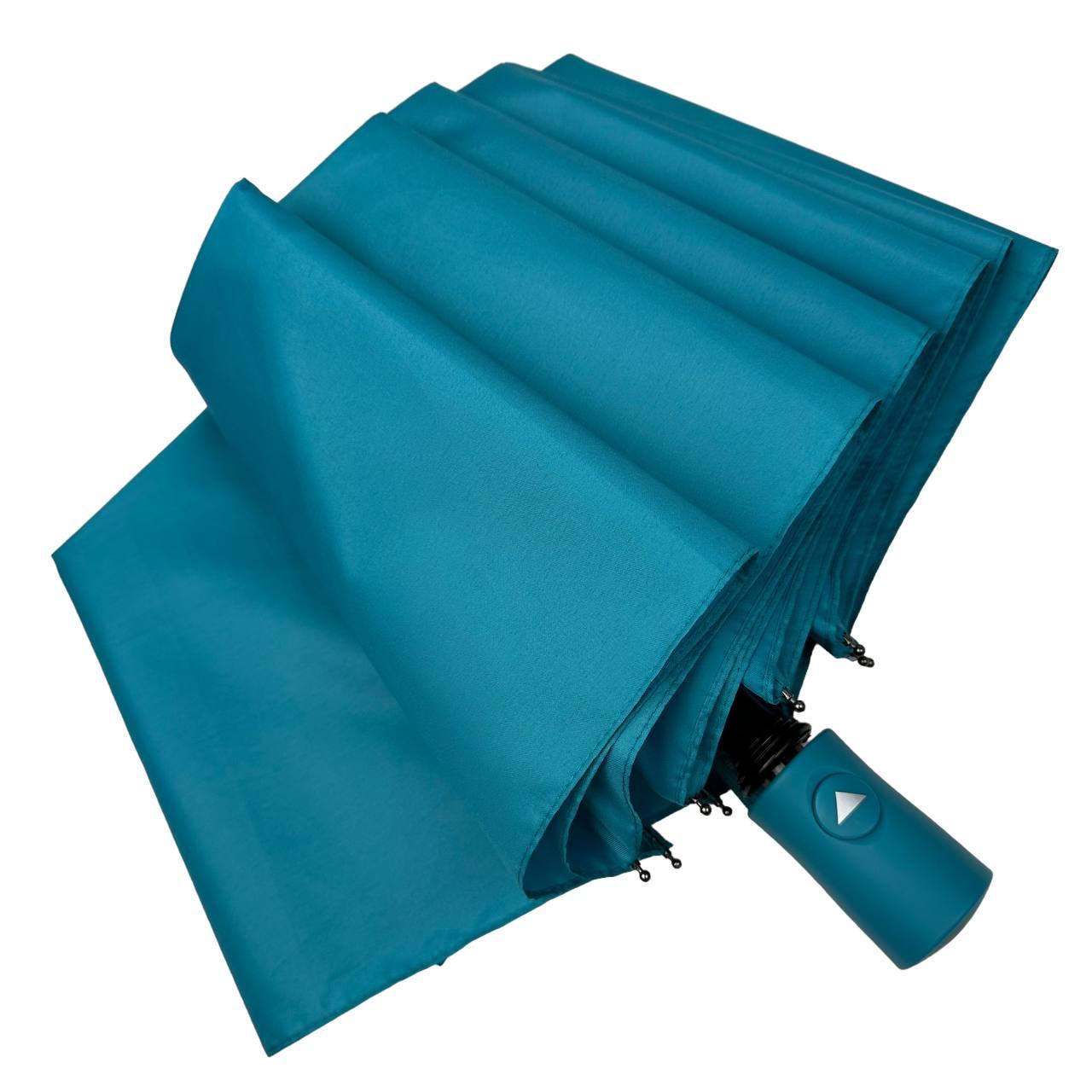 Женский складной зонтик полуавтомат Toprain 101 см бирюзовый - фото 3