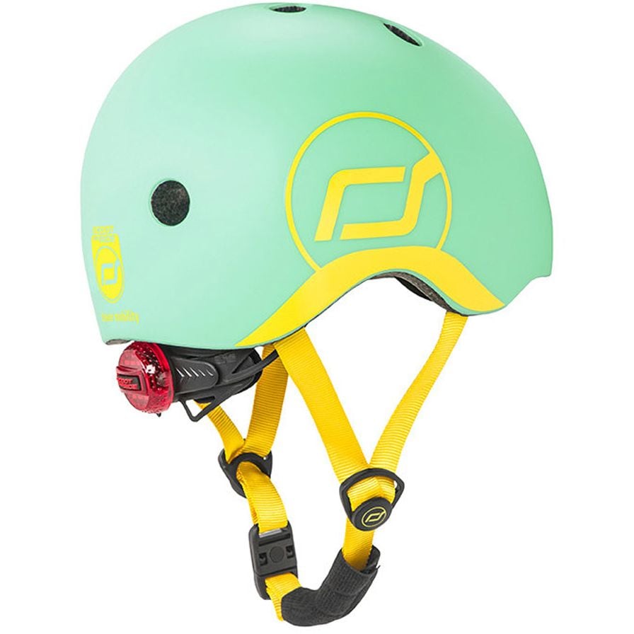 Шлем защитный Scoot and Ride, с фонариком, 45-51 см (XXS/XS), зеленый (SR-181206-KIWI) - фото 2