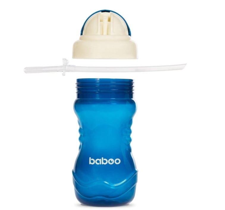 Чашка-непроливайка Baboo, с силиконовой соломинкой, 9+ мес., 360 мл, синяя (8-129) - фото 3