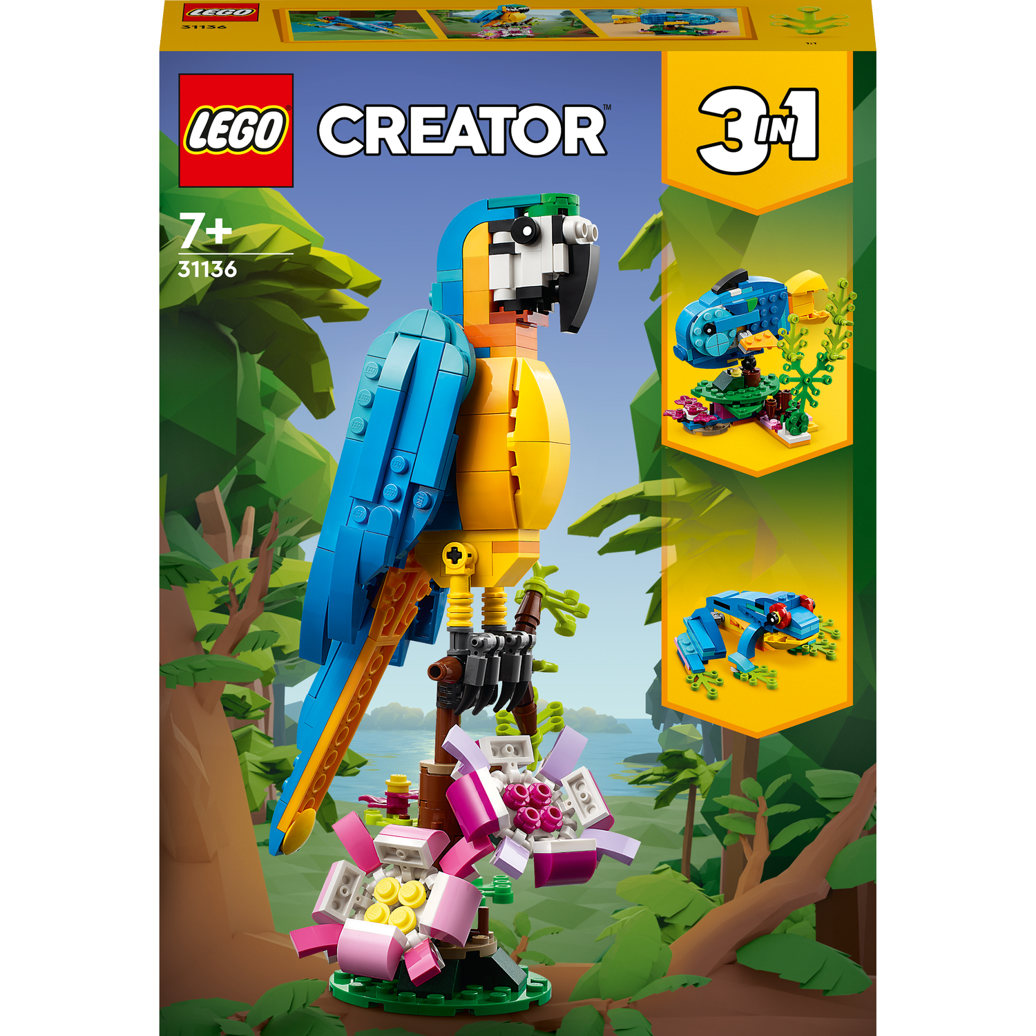 Конструктор LEGO Creator Экзотический попугай 3 в 1, 253 детали (31136) - фото 1