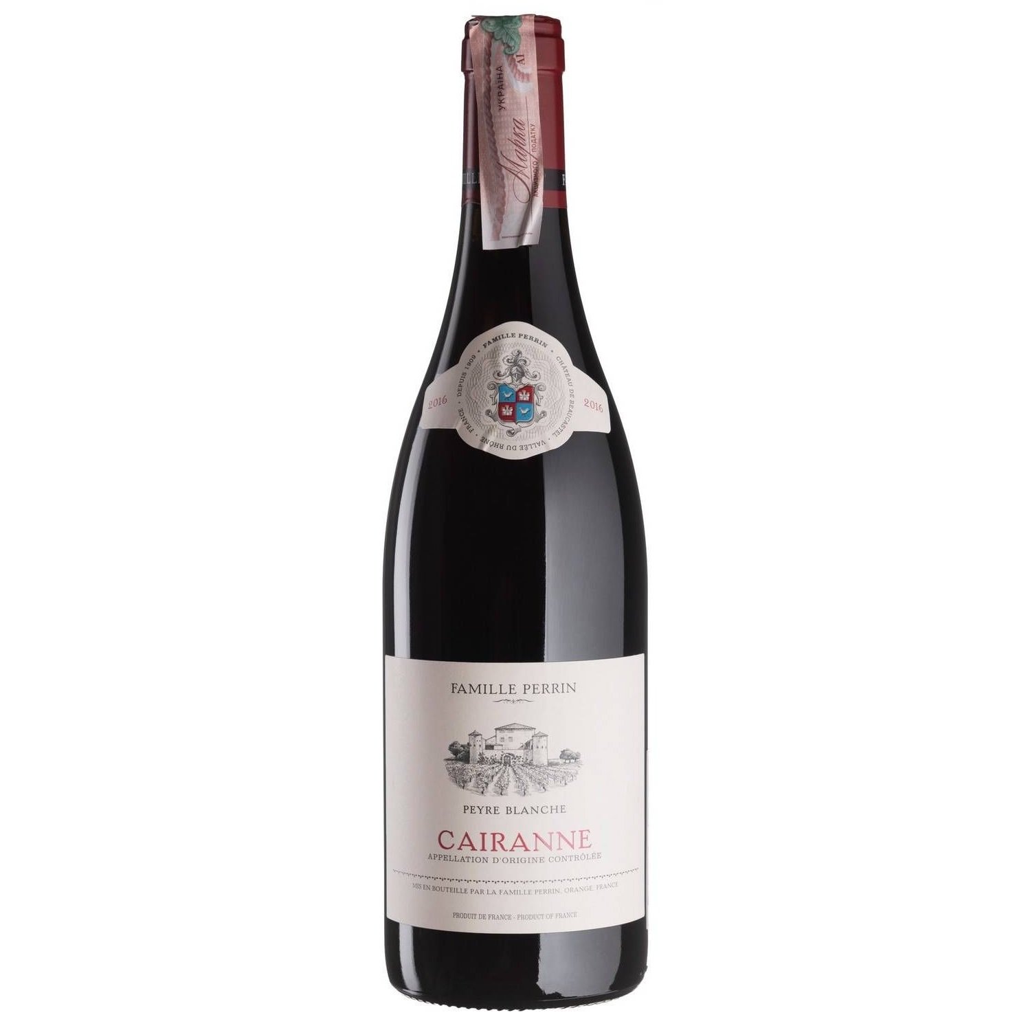 Вино Famille Perrin Cairanne Peyre Blanche, червоне, сухе, 0,75 л (43326) - фото 1