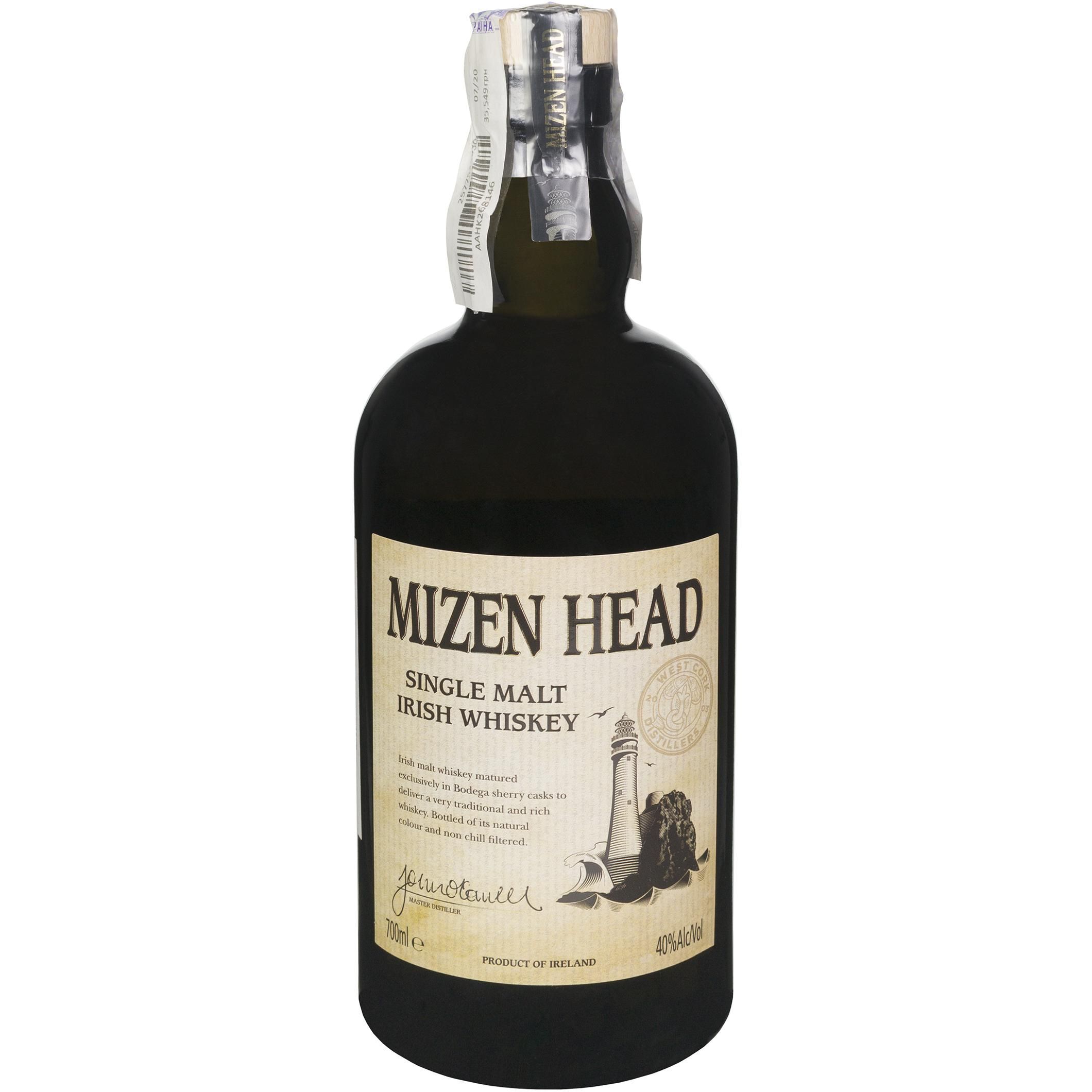 Віскі Mizen Head Single Malt Irish Whiskey 40% 0.7 л - фото 1