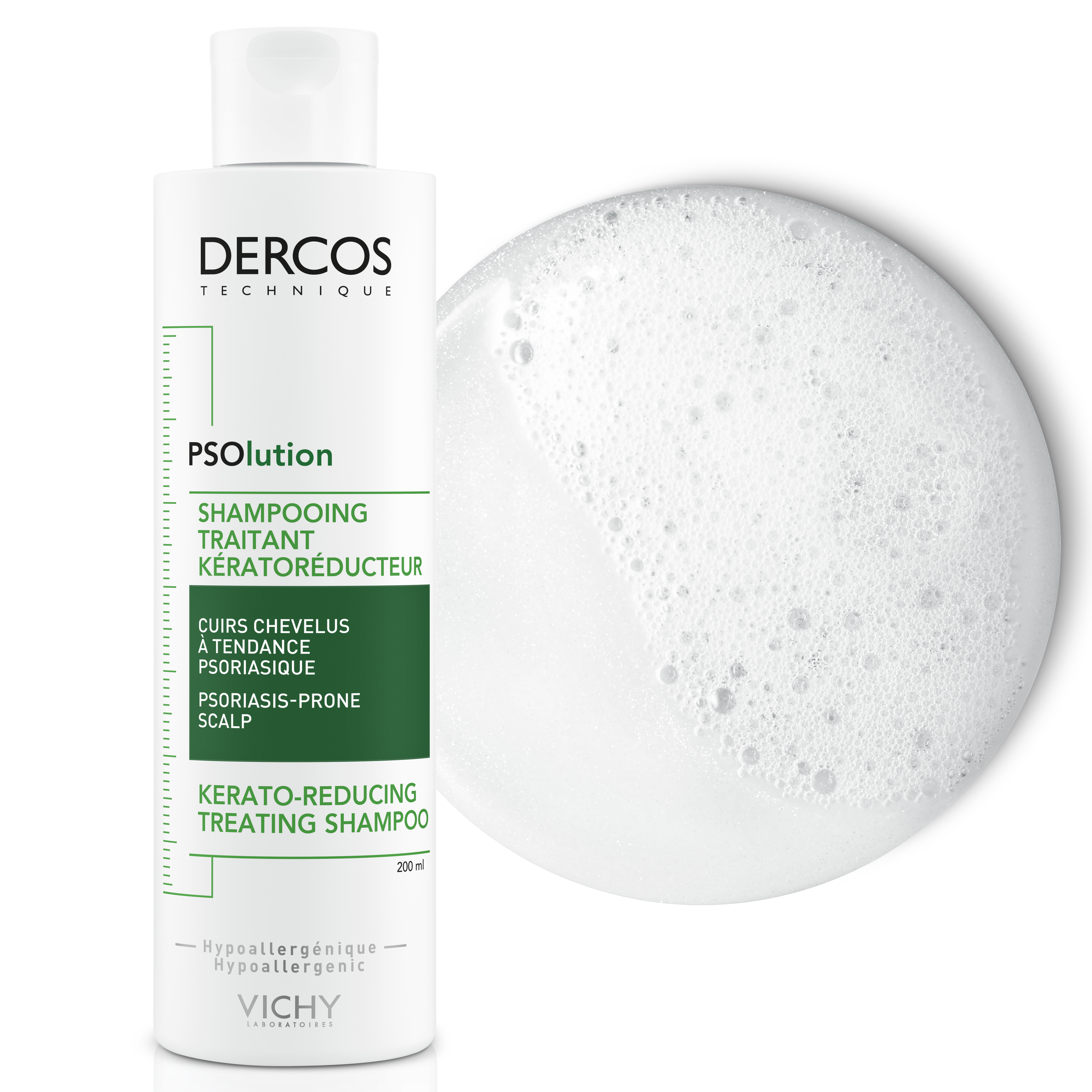 Кератолитический шампунь Vichy Dercos PSOlution Kerato-Reducing Treating Shampoo, для кожи головы с проявлениями шелушения и зуда, 200 мл (MB439800) - фото 5
