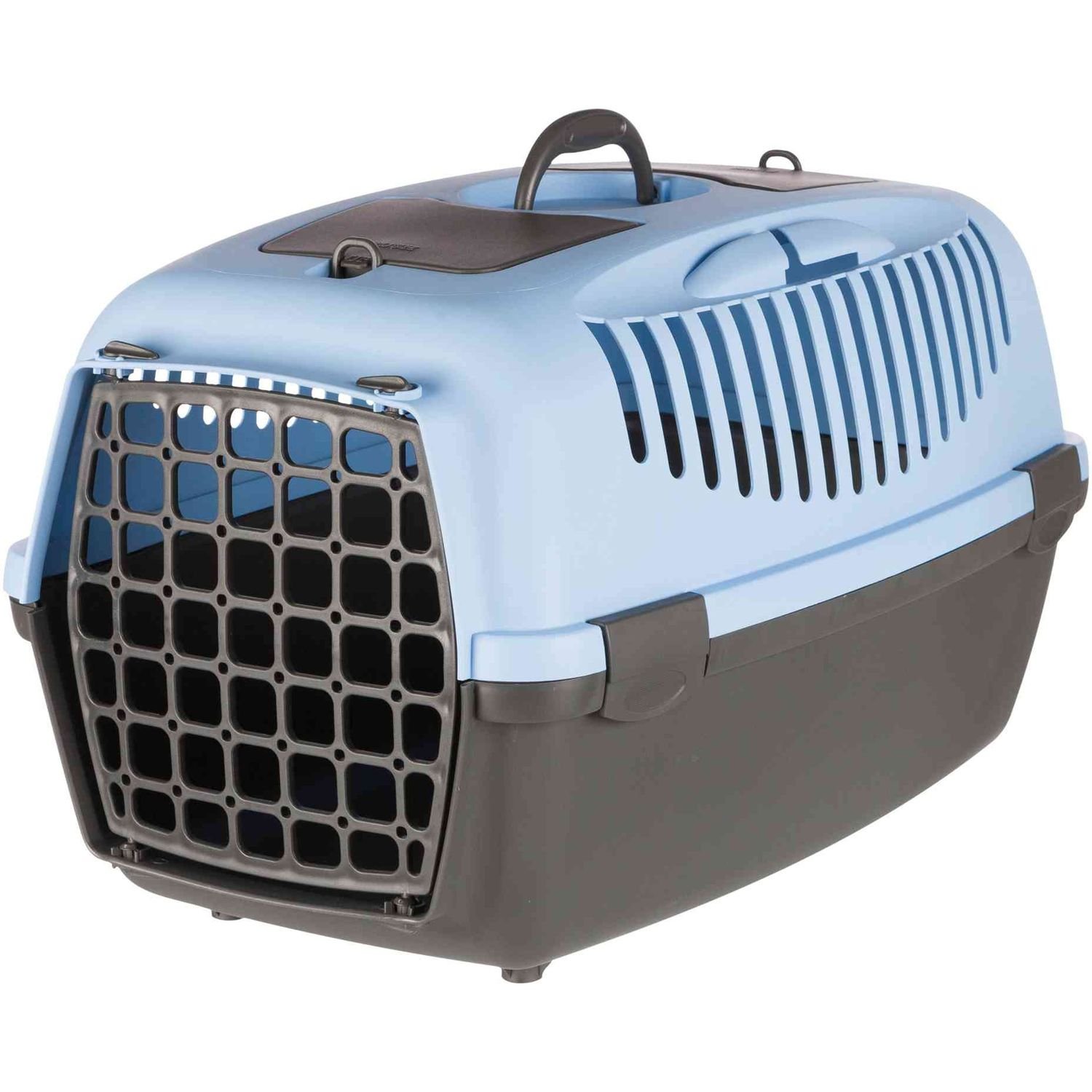 Переноска для собак и кошек Trixie Capri 3, пластиковая, до 12 кг, S, 40х38х61 см, синяя - фото 1