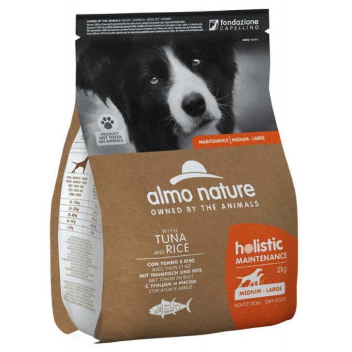 Сухой корм Almo Nature Holistic Dog для собак средних и больших пород, с тунцом и рисом, 2 кг (6922) - фото 1