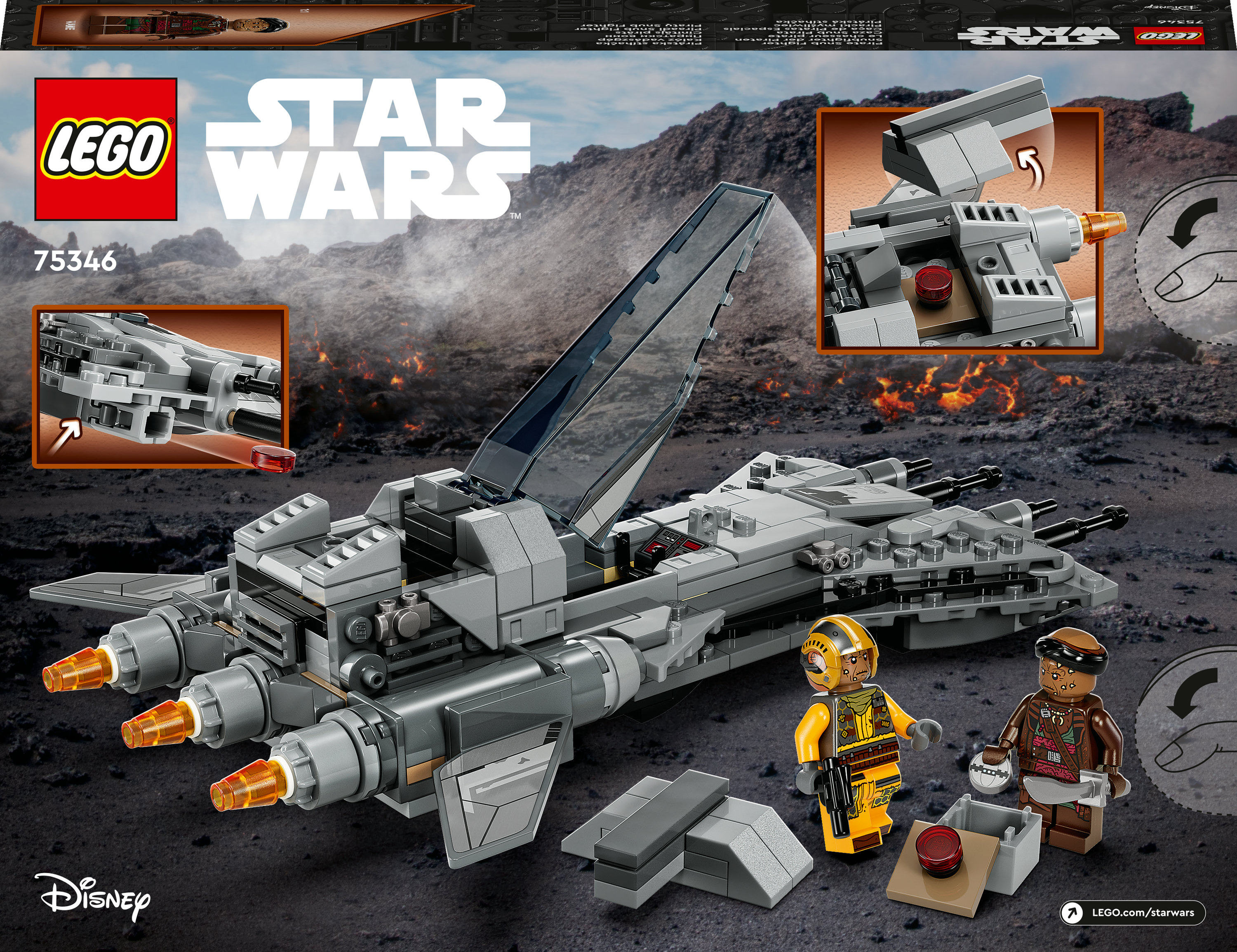 Конструктор LEGO Star Wars Челнок-истребитель пиратов, 285 деталей (75346) - фото 9