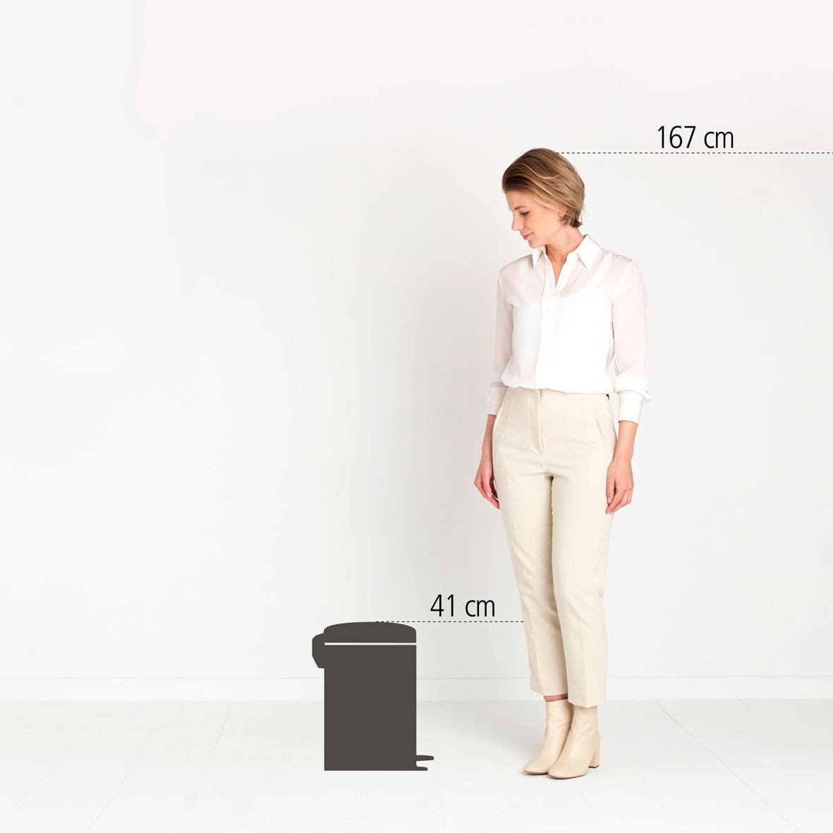 Бак для сміття Brabantia Pedal Bin, мигдальний, 12 л (113468) - фото 4