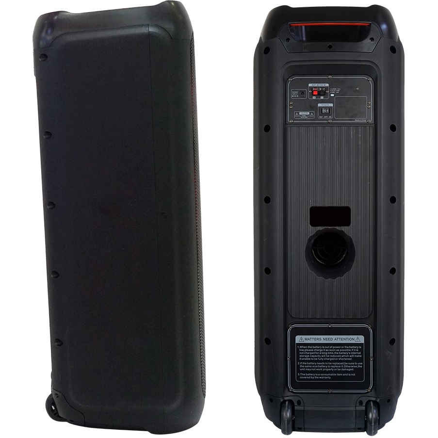 Портативна акустична система BiG JB500FLAME PartyBox два радіомікрофони караоке - фото 6