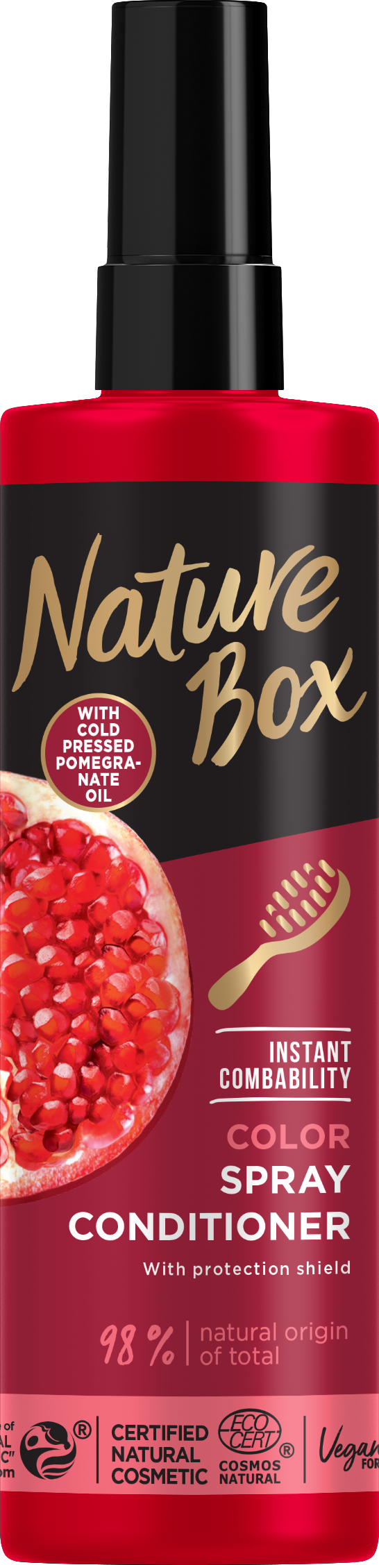 Експрес-кондиціонер Nature Box для фарбованого волосся, з гранатовою олією холодного віджиму, 200 мл - фото 1
