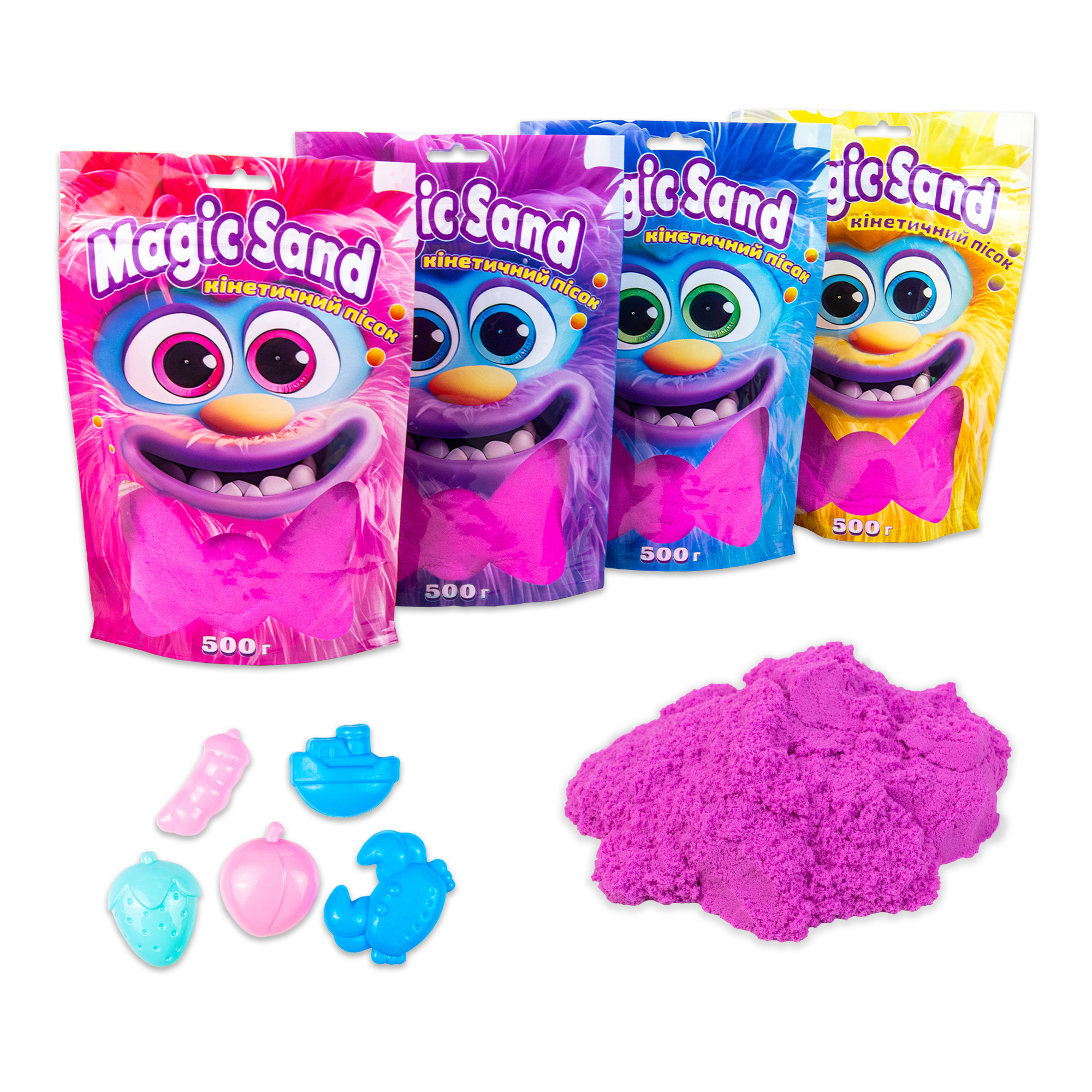 Кінетичний пісок Strateg Magic sand фіолетовий 500 г (39403-4) - фото 3
