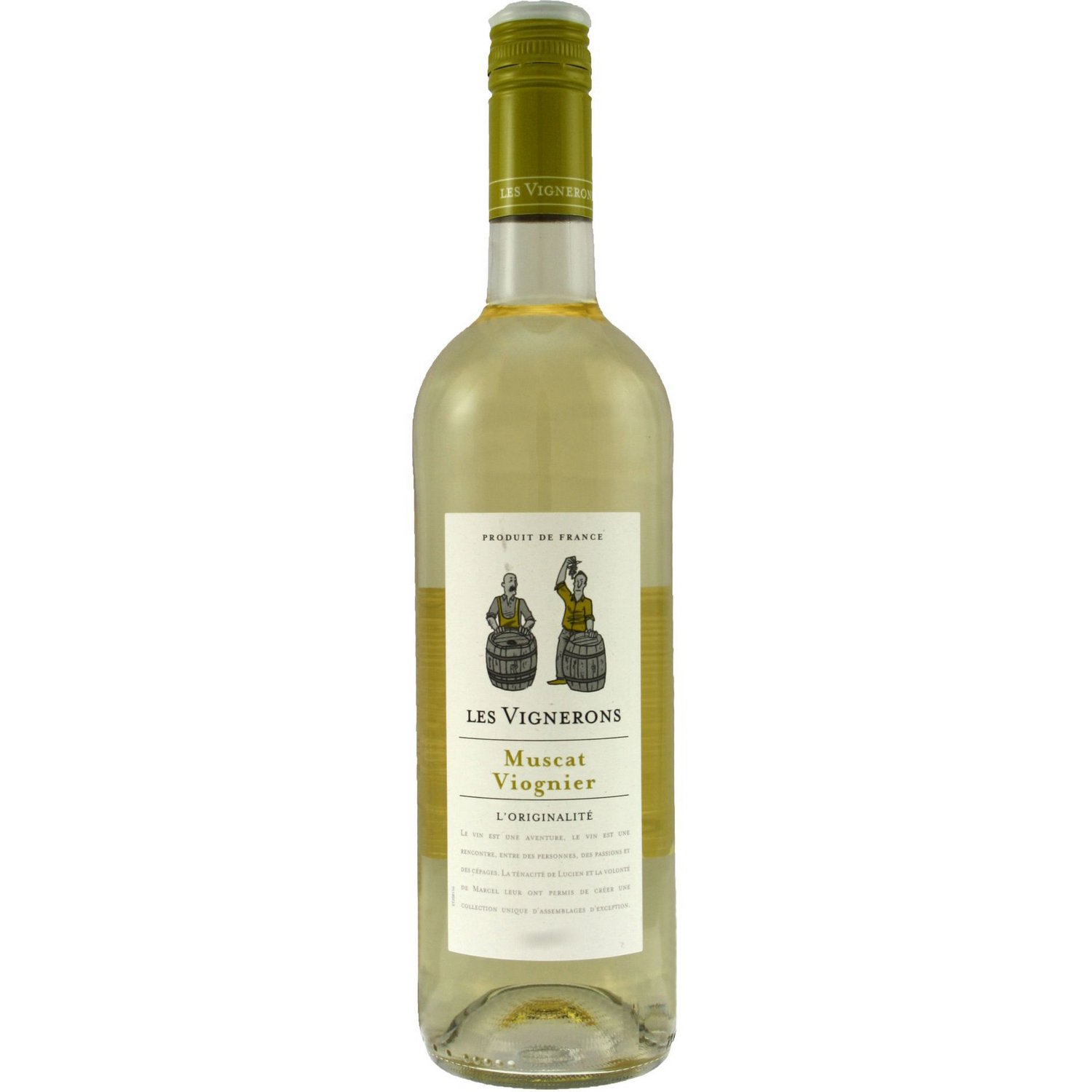 Вино Les Vignerons Muscat Viogner, біле, напівсухе, 0,75 л - фото 1