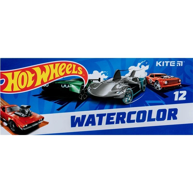 Фарби акварельні Kite Hot Wheels 12 кольорів (HW23-041) - фото 1