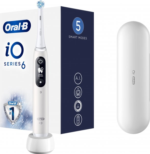 Електрична зубна щітка Oral-B iO Series 6 iOM6.1A6.1K 3753 White - фото 1