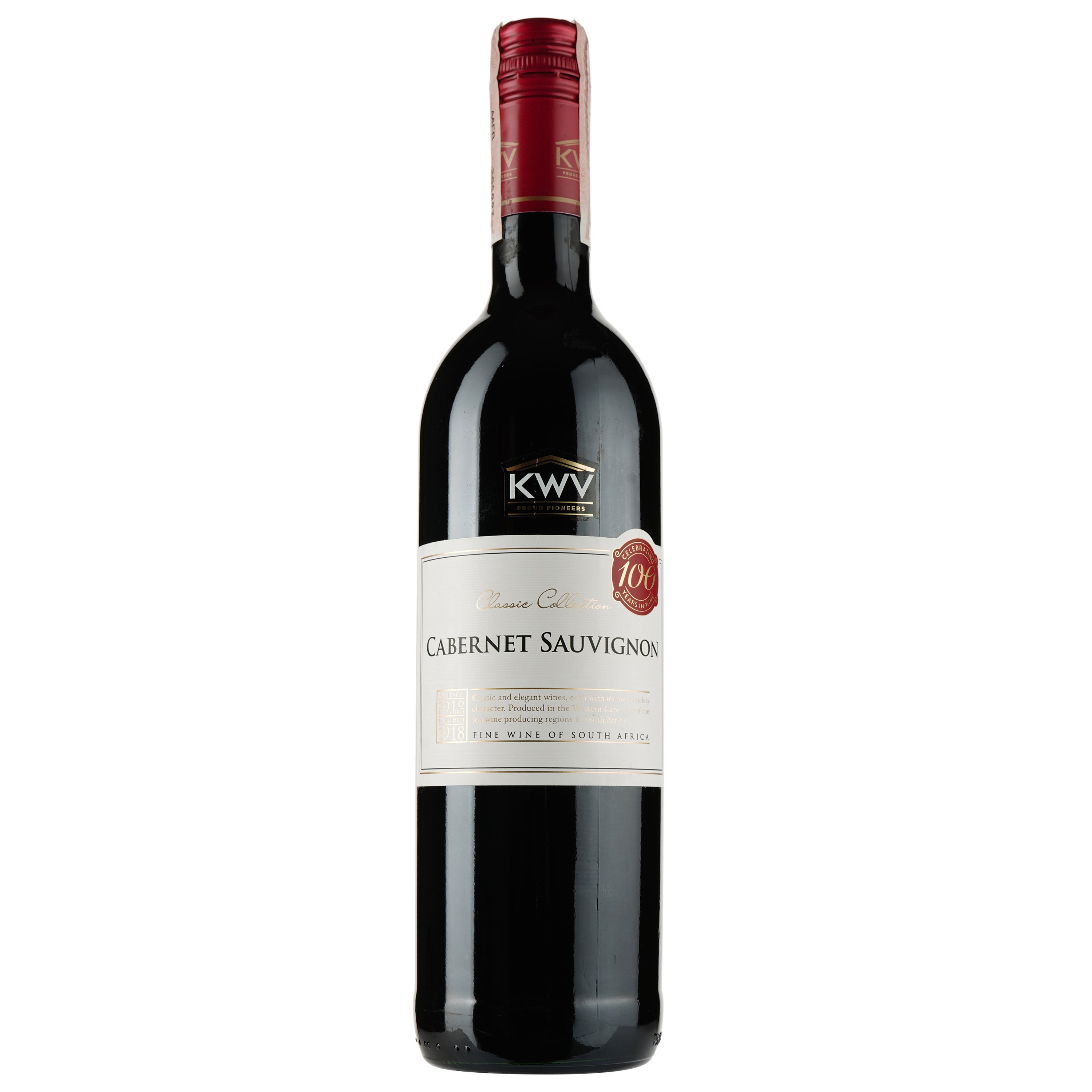 Вино KWV Classic Collection Cabernet Sauvignon, красное, сухое, 11-14,5%, 0,75 л - фото 1