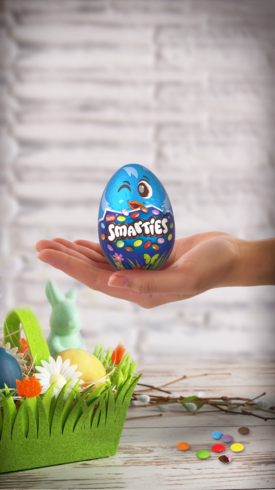 Шоколадна фігурка Smarties Великоднє яйце з шоколадного драже в глазурі в асортименті 50 г - фото 8