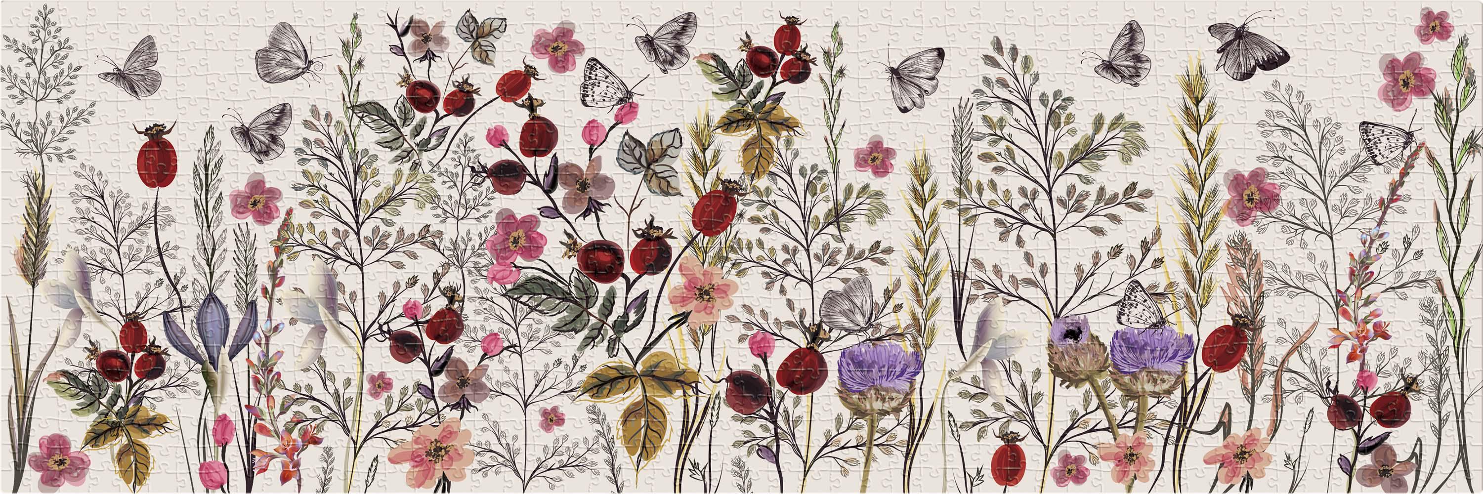 Пазли тришарові Interdruk Flowers 1, панорамні, 1000 елементів - фото 2