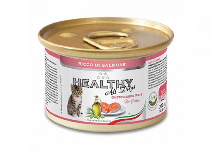 Влажный корм для котят Healthy All Days, с лососем, 200 г - фото 1