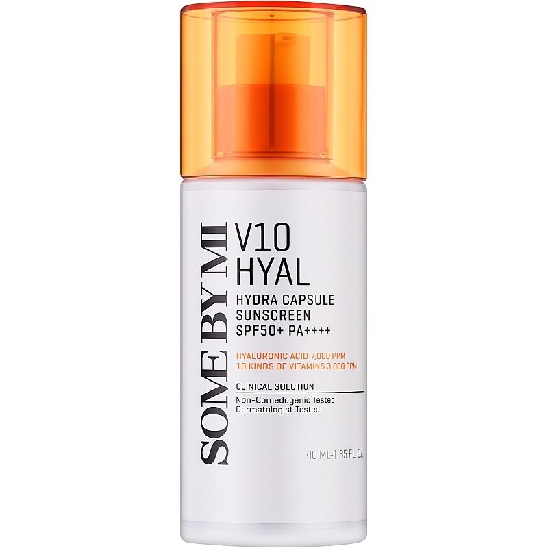 Сонцезахисний крем Some By Mi V10 Hyal Hydra Capsule Sunscreen SPF50+ 40 мл - фото 1