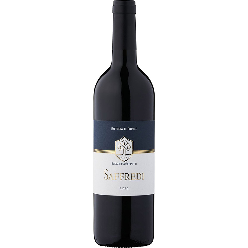 Вино Fattoria Le Pupille Saffredi 2019, красное, сухое, 0,75 л - фото 1