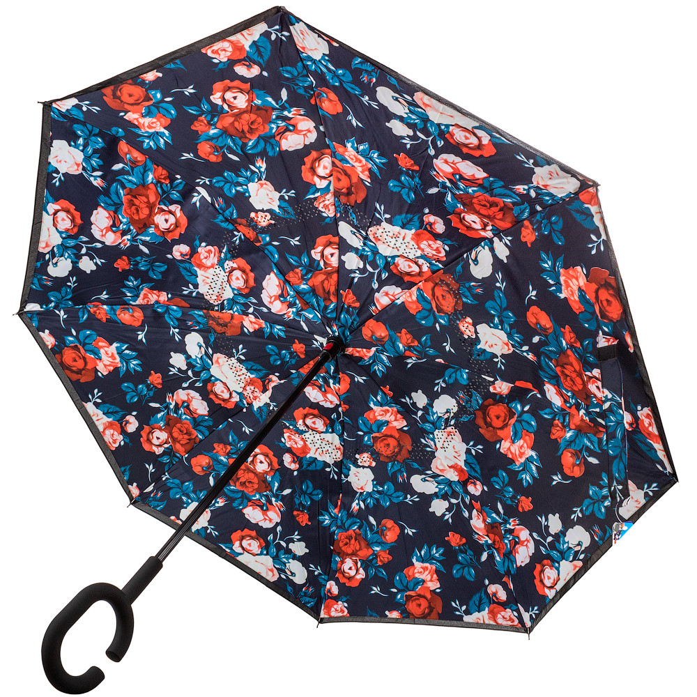 Жіноча парасолька-палиця Art Rain 108 см синя - фото 3