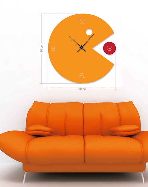 Настінний годинник Art-Life Collection, 30x30 см, помаранчевий (1A-35-30x30_c) - фото 1