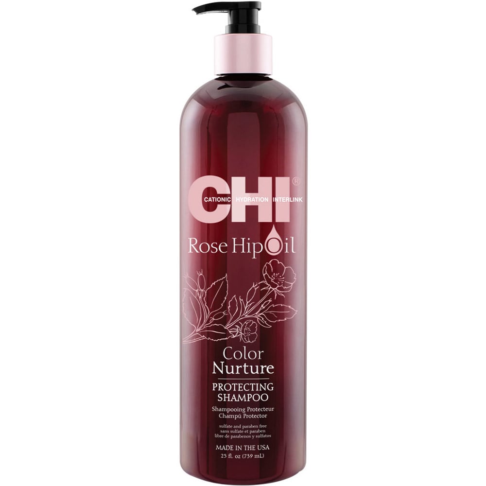 Шампунь CHI Rosehip Oil Color Nurture Protecting для окрашенных волос, 739 мл - фото 1