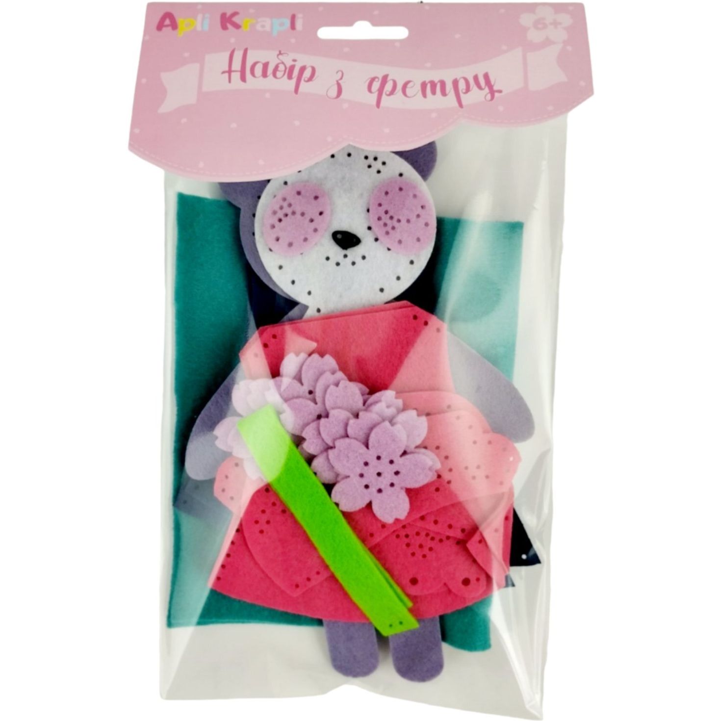 Набор для шитья игрушки Аплі Краплі Панда с одеждой и аксессуарами (ЗІ-04) - фото 3