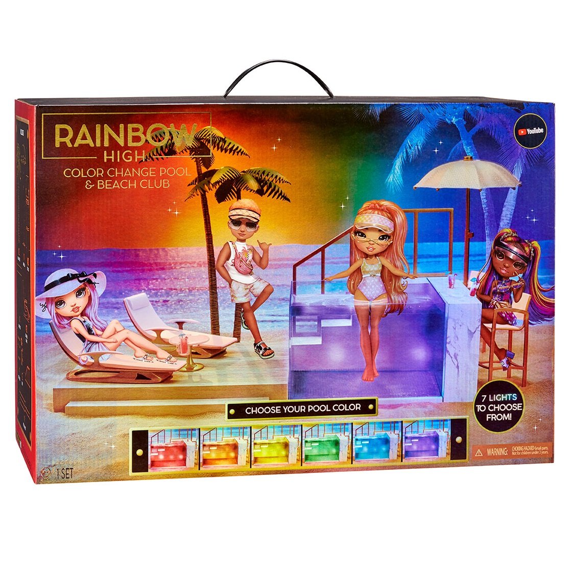 Игровой набор для кукол Rainbow High Pacific Coas Вечеринка у бассейна (578475) - фото 1