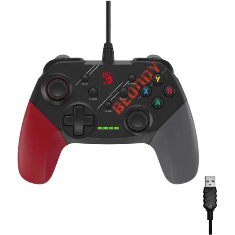 Геймпад джойстик A4Tech Gamepad Bloody GPR-30 Sports красный с серым - фото 1