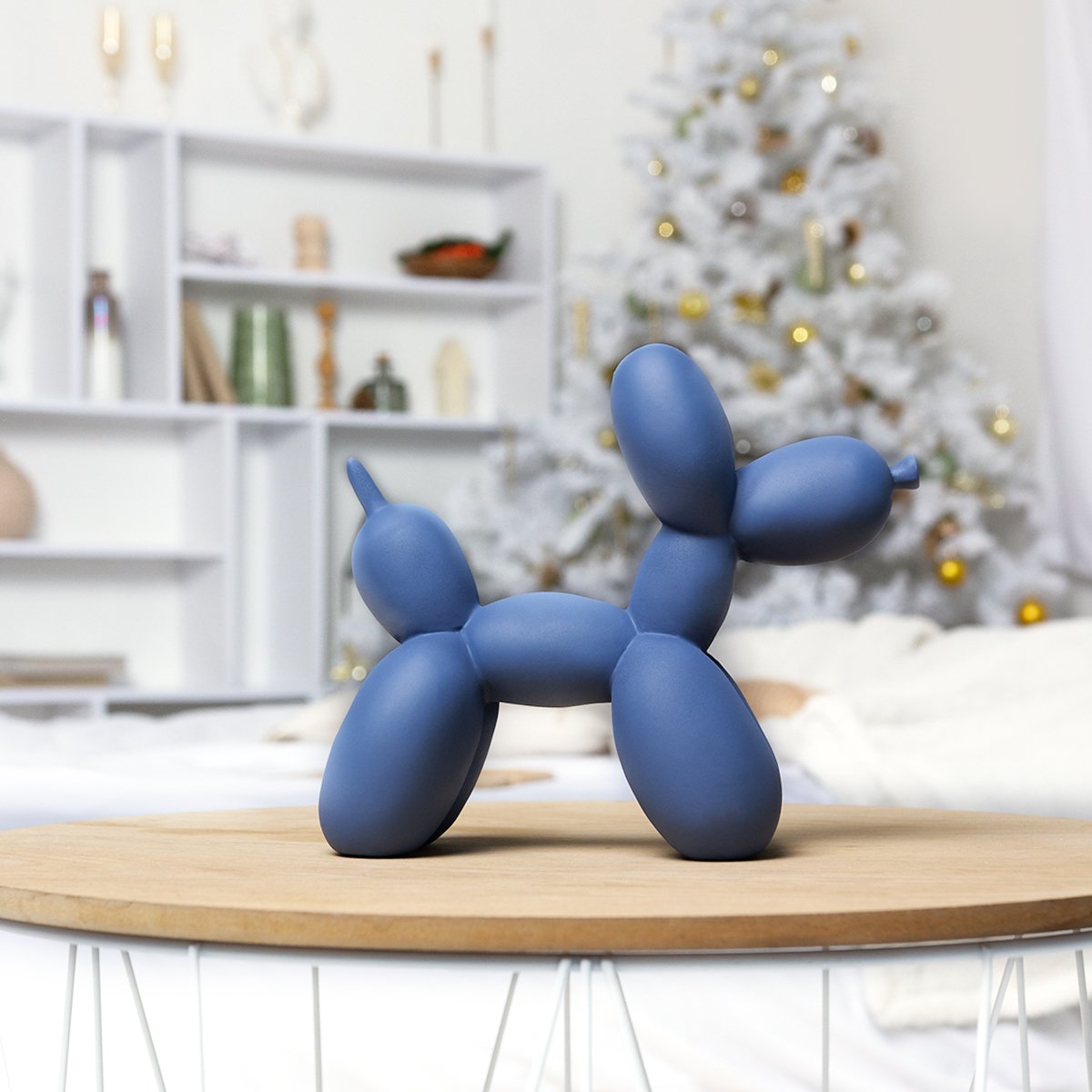 Статуетка декоративна МВМ My Home Пес з кульки, синя (DH-ST-06 DARK BLUE) - фото 5