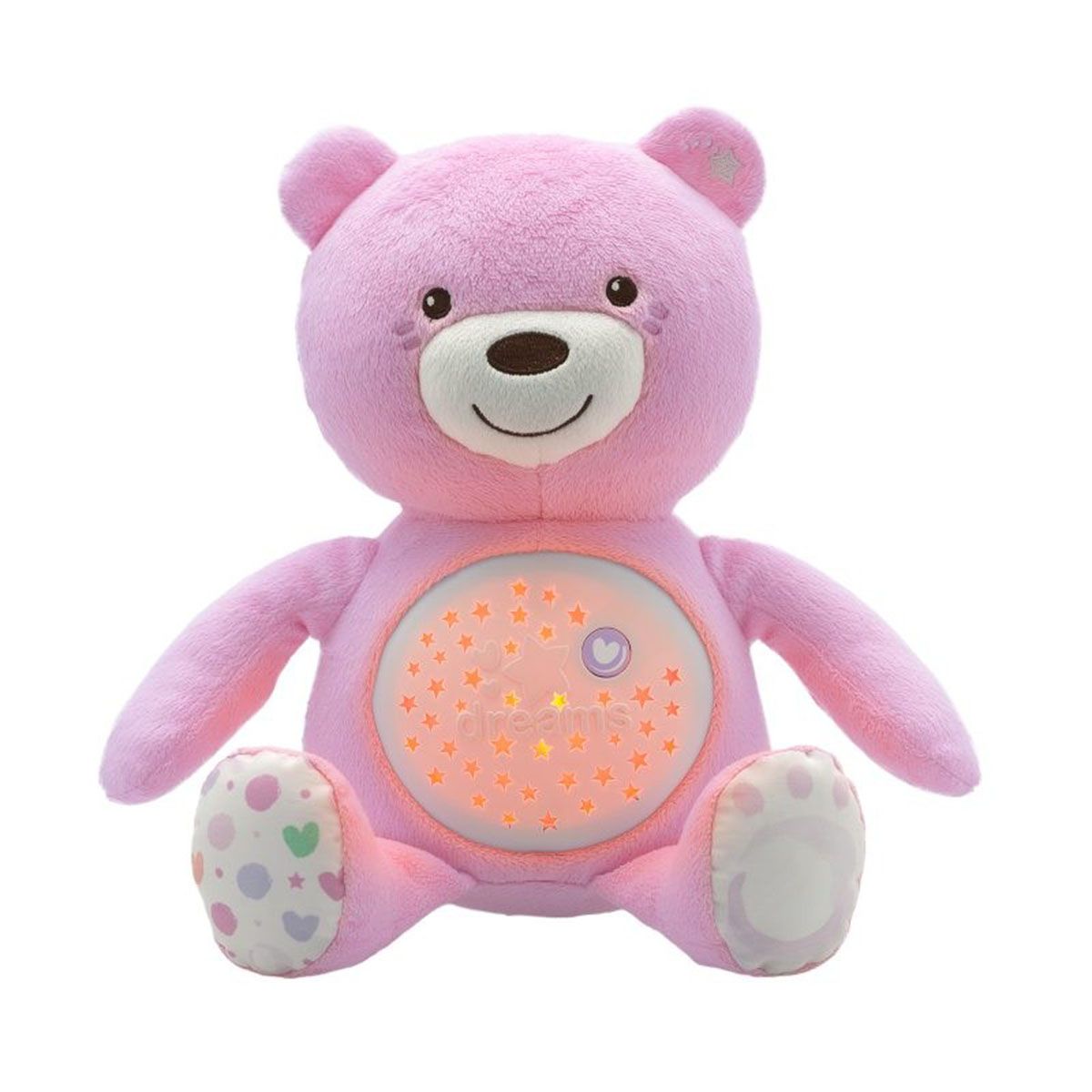 Игрушка музыкальная Chicco Медвежонок с проектором, розовый (08015.10) - фото 1