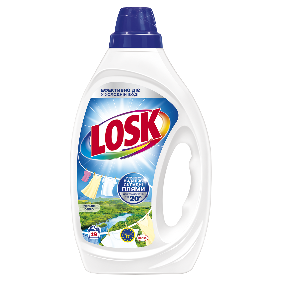 Гель для прання Losk для білих речей Гірське озеро, 855 мл - фото 1