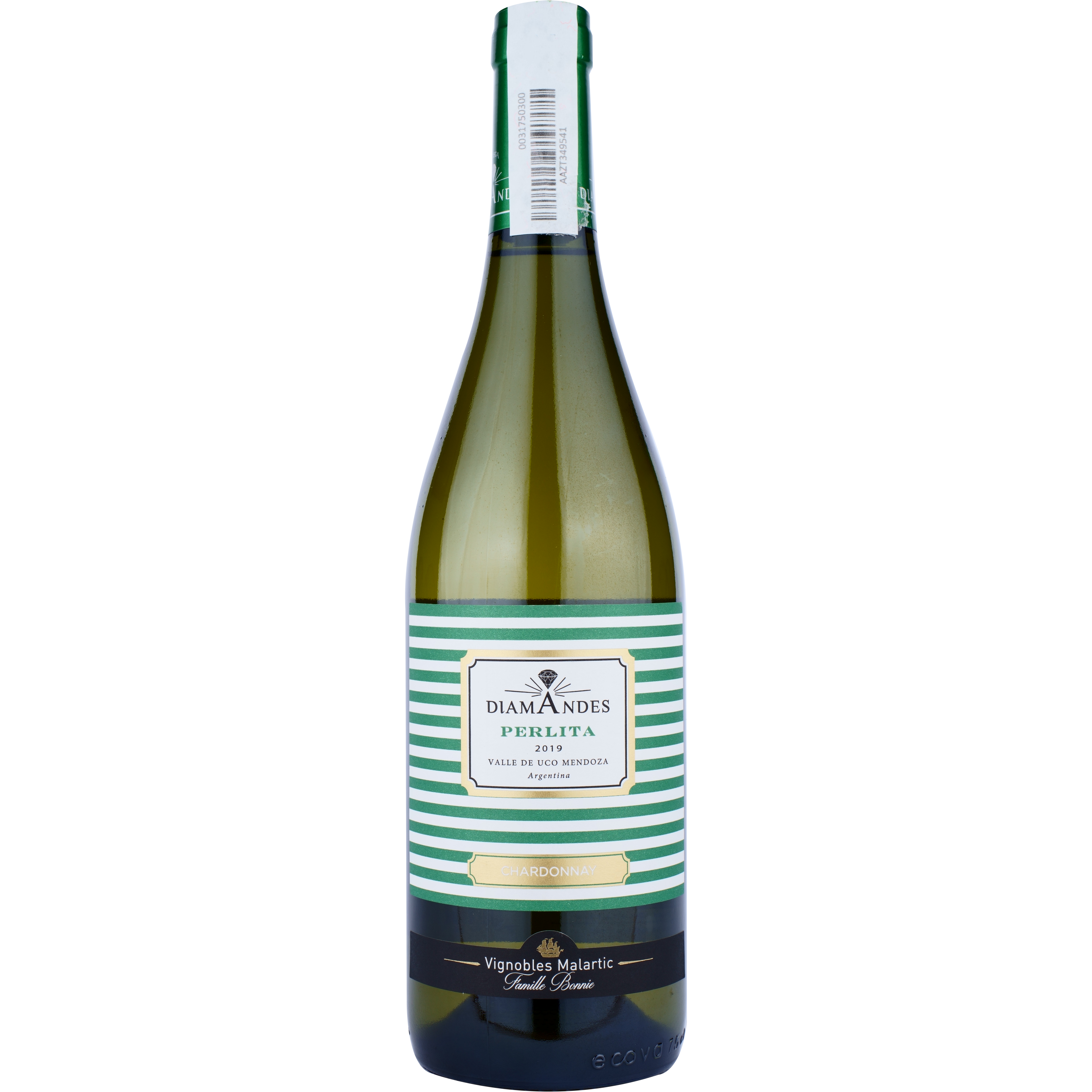 Вино DiamAndes Perlita Chardonnay, біле, сухе, 0,75 л - фото 1