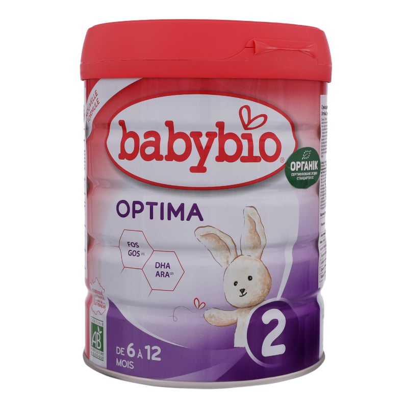 Органічна молочна суміш BabyBio Optima 2, для дітей 6-12 міс., 800 г - фото 1