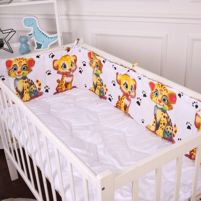 Сплошной борт в кроватку Kids MirSon Time 20-0034 King Tiger 30х180 см (2200009665127) - фото 1