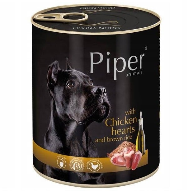 Вологий корм для собак Dolina Noteci Piper з курячим серцем і коричневим рисом, 800 г (DN115-300373) - фото 1