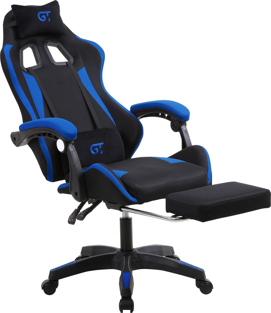 Геймерское кресло GT Racer черное с синим (X-2324 Fabric Black/Blue) - фото 6