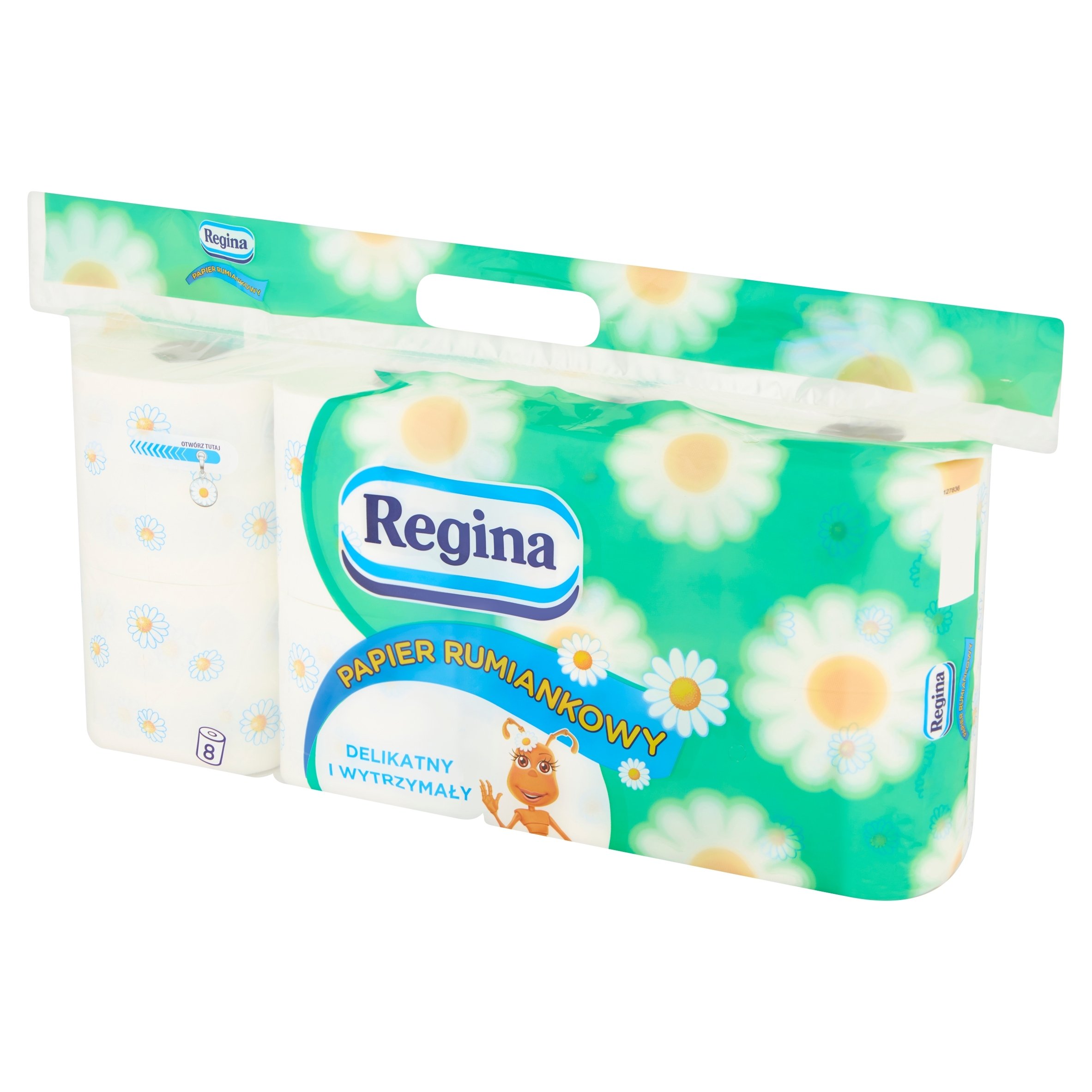 Туалетная бумага Regina Camomile FSC Ромашка трехслойная 8 рулонов - фото 2