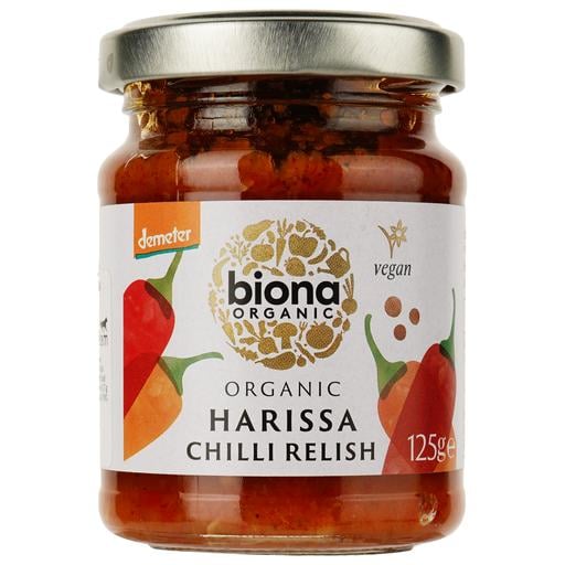 Соус Biona Organic Harissa Chilli Relish органический 125 г - фото 1