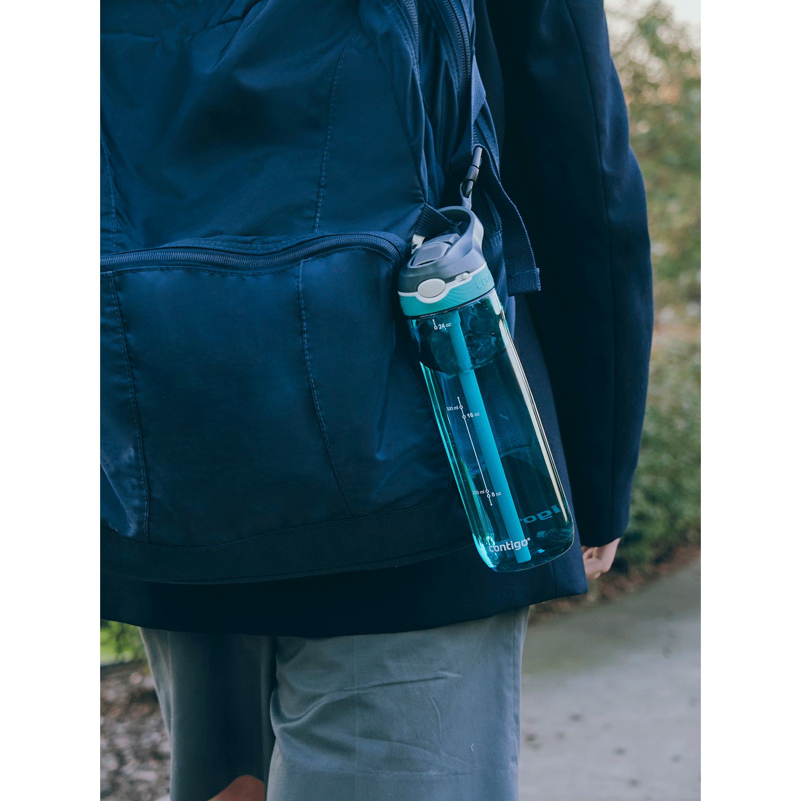 Бутылка для воды Contigo Ashland Scuba спортивная зеленая 0.72 л (2191381) - фото 10
