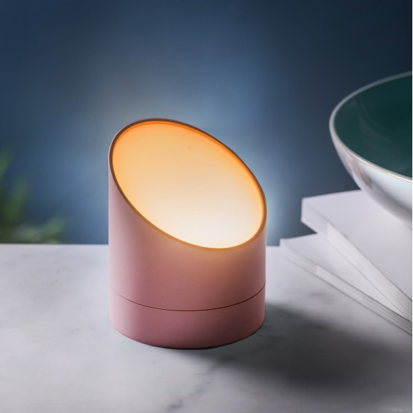 Будильник-лампа Gingko The Edge Light, з регулюванням яскравості, розовий (G001PK) - фото 3
