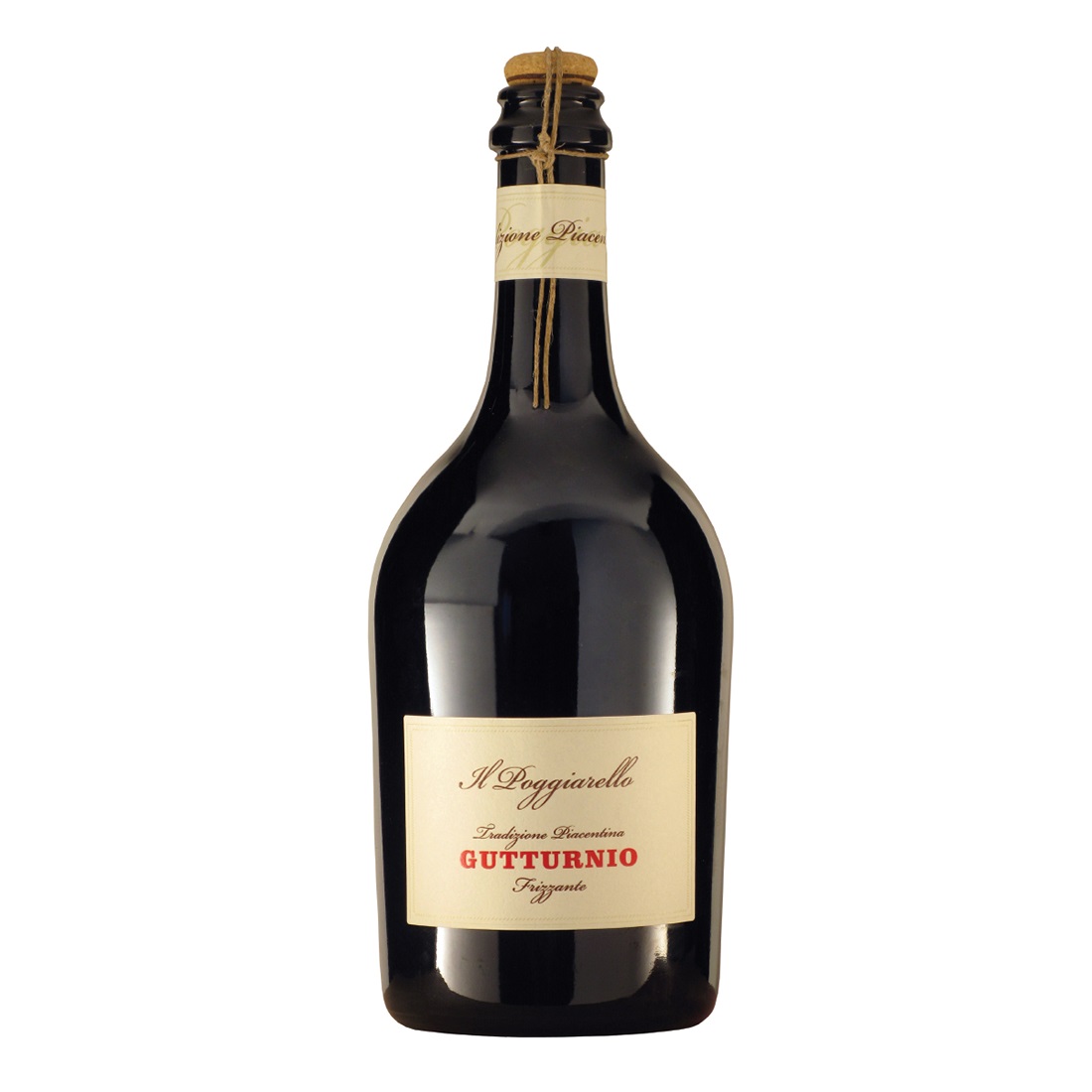 Ігристе вино Il Poggiarello Gutturnio del colli Placentini frizzante DOC, червоне, брют, 12,5%, 0,75 л - фото 1