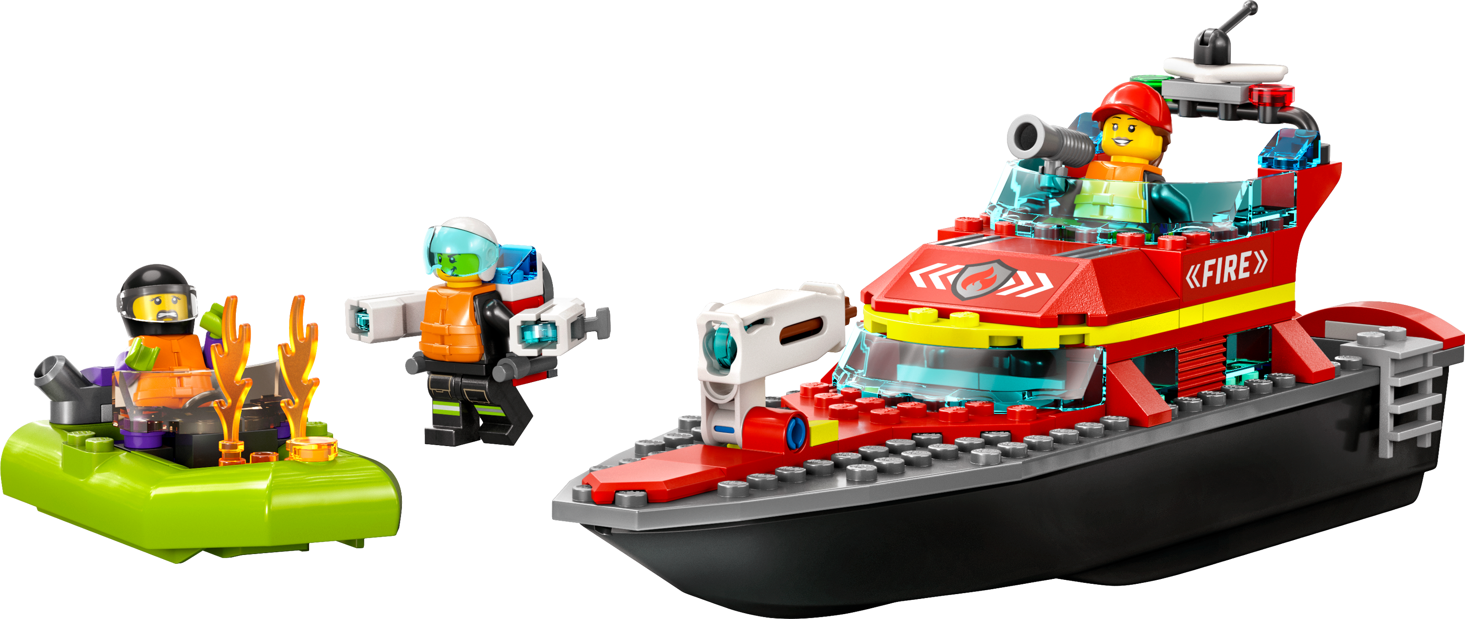 Конструктор LEGO City Лодка пожарной бригады, 144 деталей (60373) - фото 2
