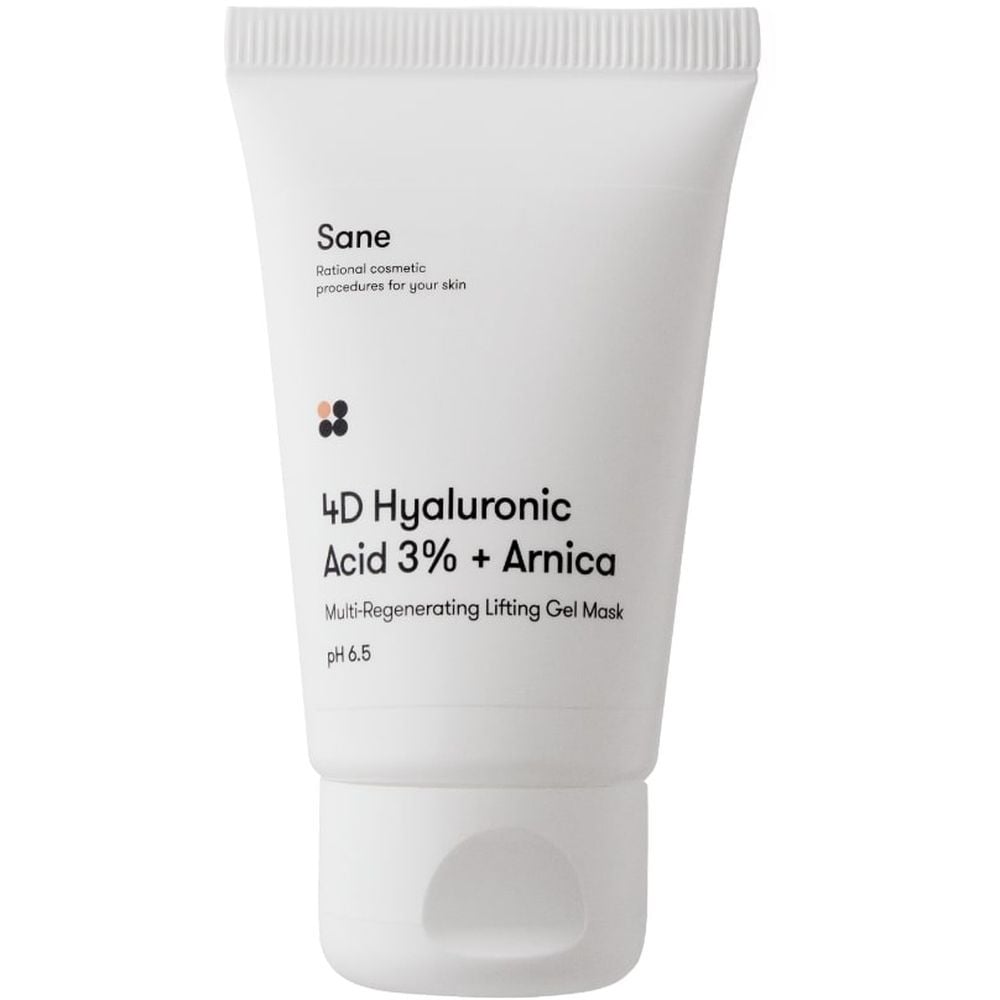 Лифтинг-маска для лица Sane 4D Hyaluronic Acid 3% + Arnica, мгновенная мультирегенерирующая, 40 мл - фото 1