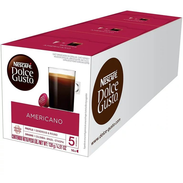 Набір кави в капсулах Nescafe Dolce Gusto Americano 48 шт. 408 г (3 пак. x 16 шт. 136 г) - фото 1