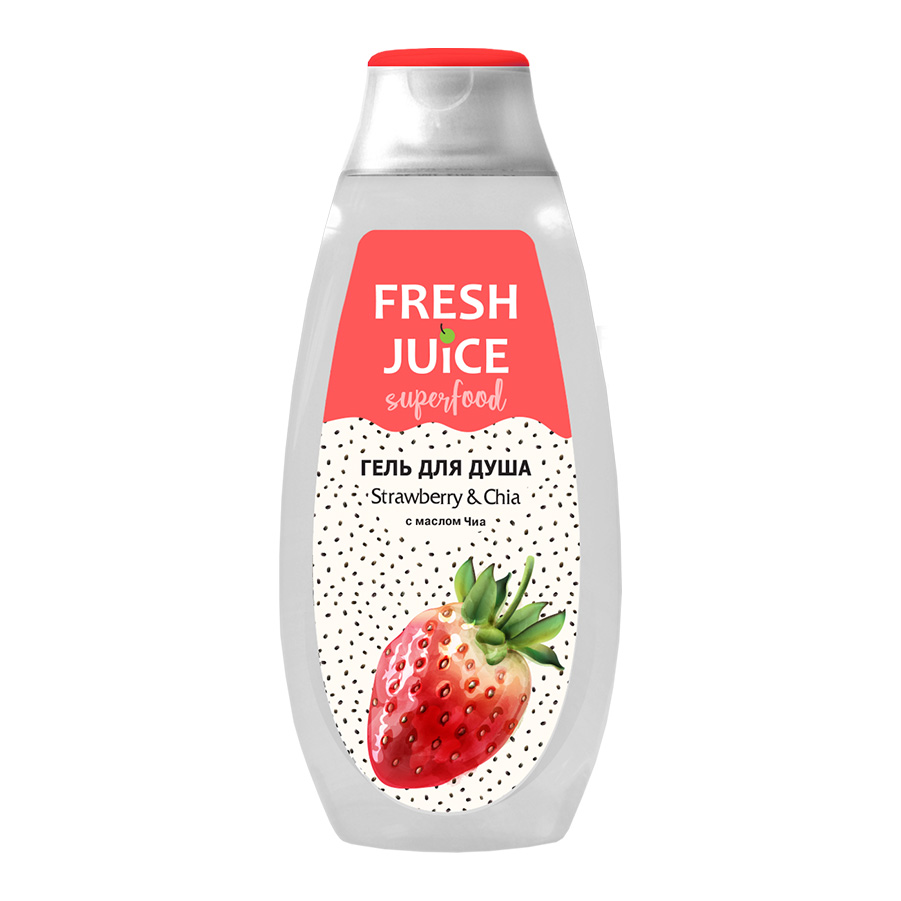 Гель для душа Fresh Juice Superfood Strawberry&Chia, 400 мл - фото 1