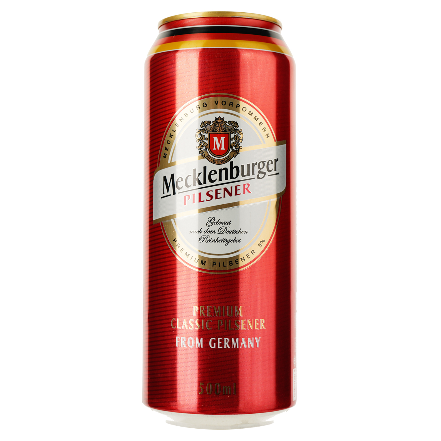 Пиво Mecklenburger Pilsener, светлое, 5%, ж/б, 0.5 л - фото 1