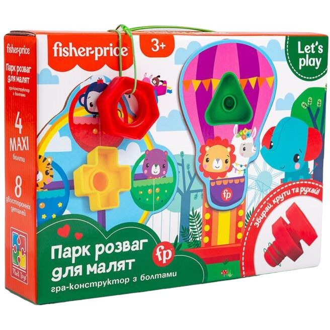 Игра-конструктор с болтами Fisher-Price. Парк развлечений Vladi Toys VT2905-21 укр - фото 1