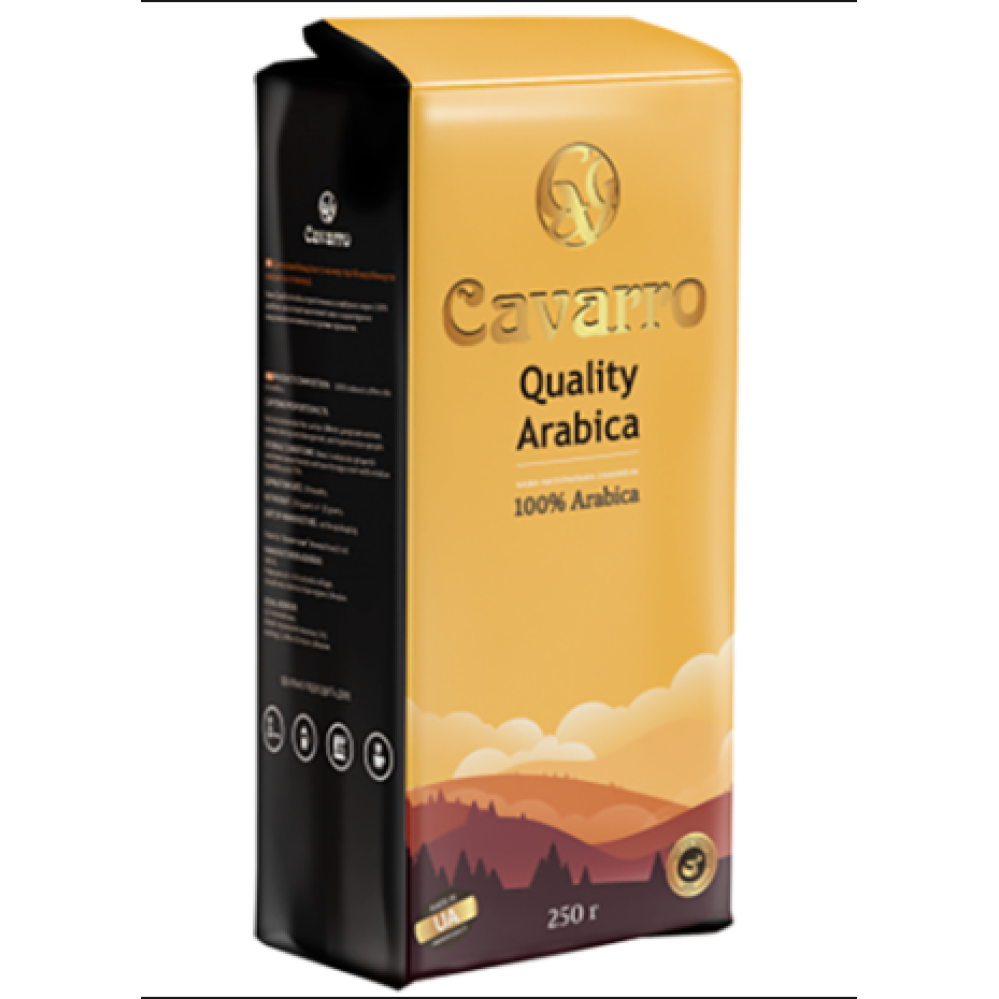 Кава смажена фірмова Cavarro Quality Arabika 250 мелена - фото 1