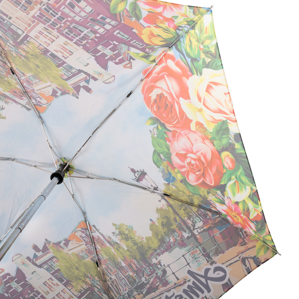 Жіноча складана парасолька повний автомат Lamberti 95 см різнобарвна - фото 3